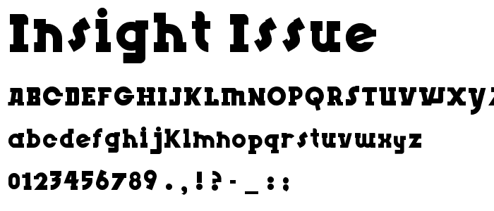 INSIGHT ISSUE font